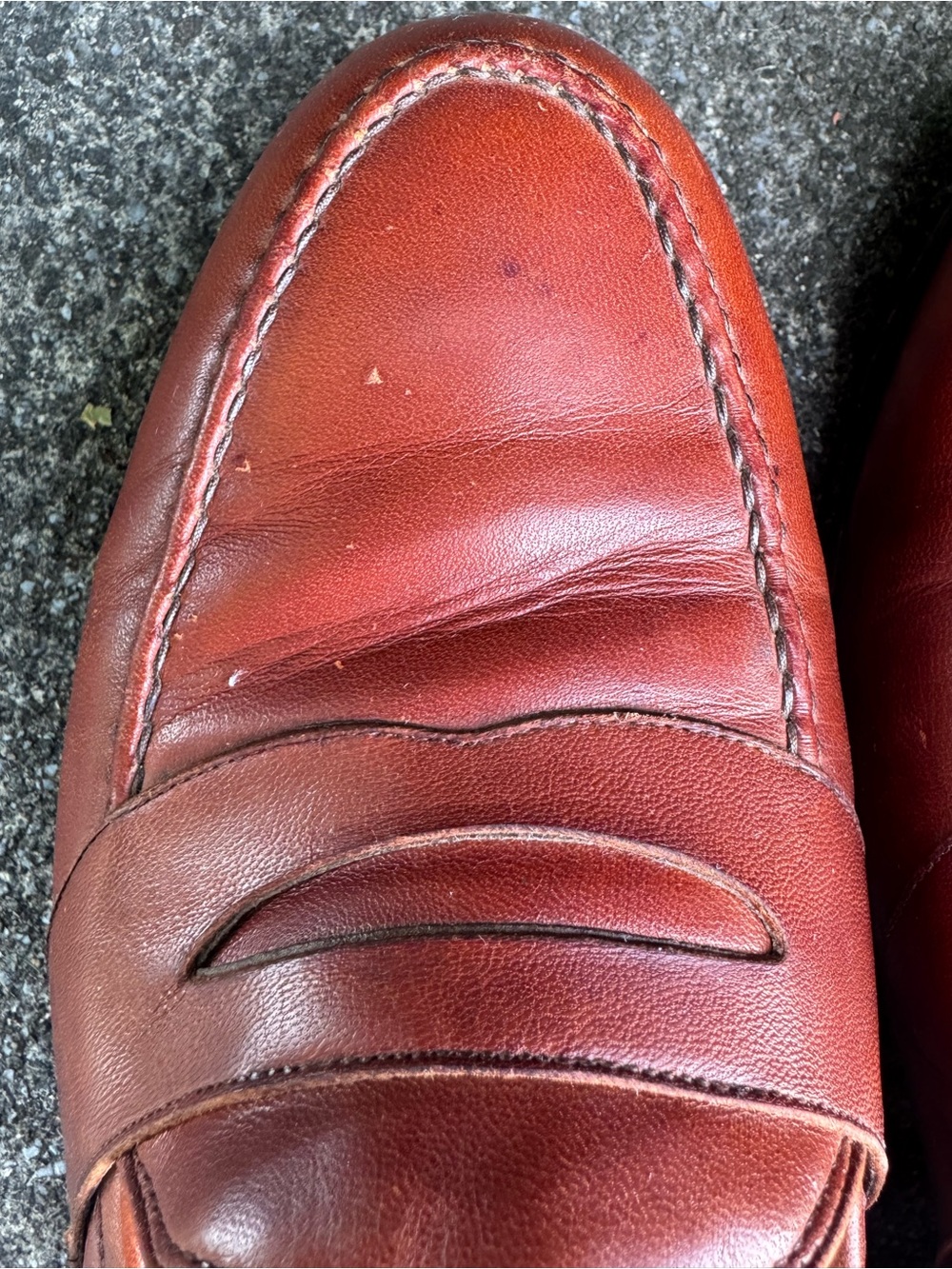 Bragano by Cole Haan Cognac Tan Italian Leather Penny Loafers 9.5M Style 2659 - Picture 7 of 16